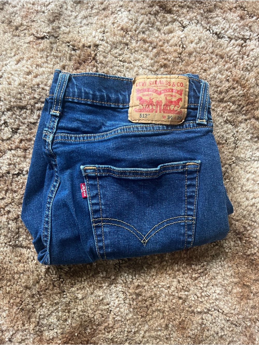 Levi's Men’s Jeans Dark Blue Denim 34x29